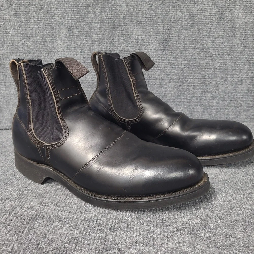 WEINBRENNER Black Leather Safety Toe BILTRITE Sole Chelsea Boots Men's 8 R 1987